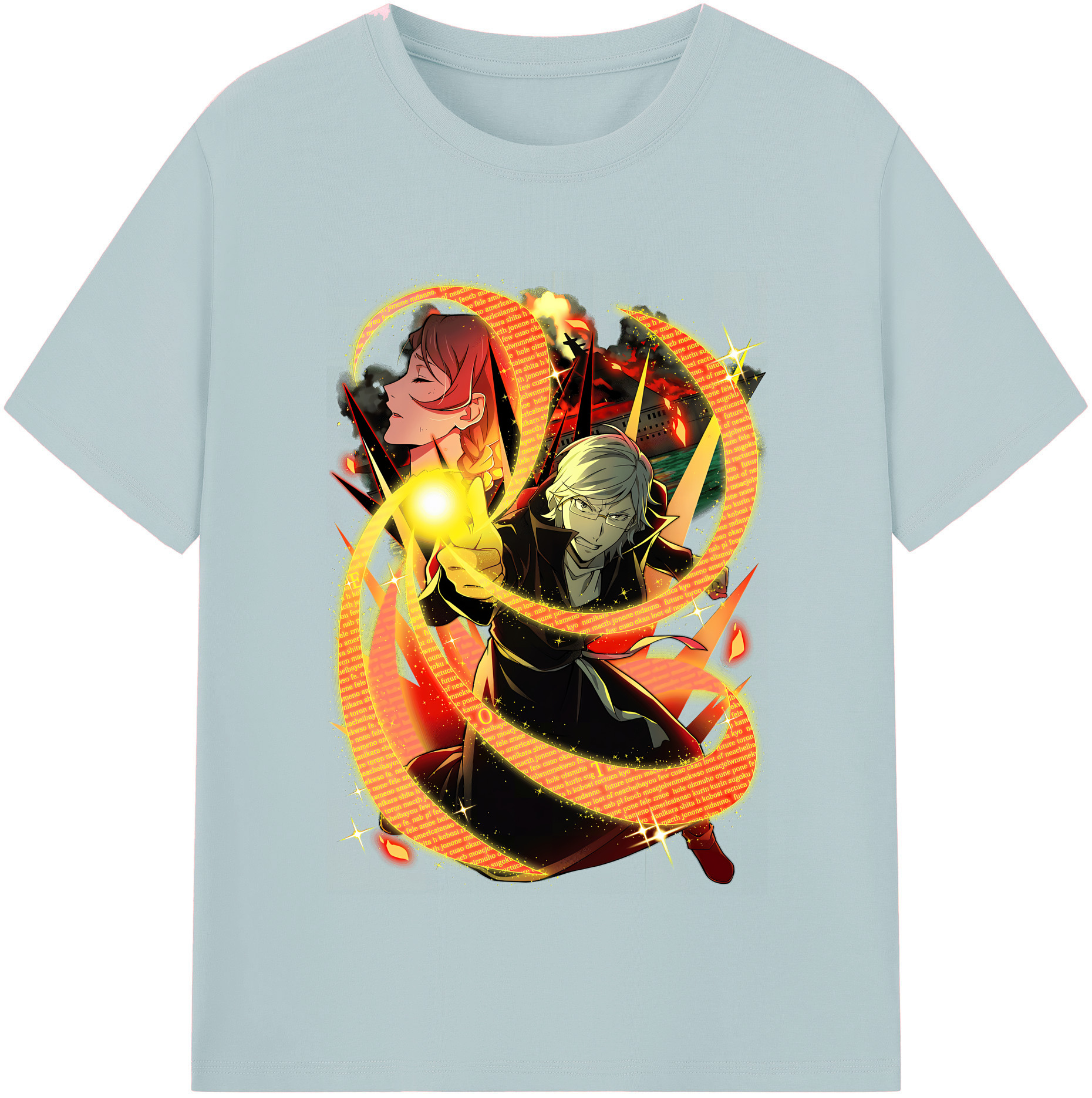 （画像用） 文豪ストレイドッグス Bungo Stray Dogs 綿100％半袖Tシャツ（フロントプリント）